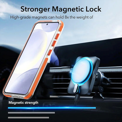Magnetic Clear Case for Samsung Galaxy A57 A37 A56 A55 A54 A53 A36 A35 A26 A16 A17 A07 A06 4G 5G Metal Lens For MagSafe Cover