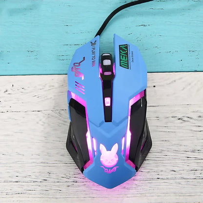 OW 6 Buttons Breathing LED Backlit Gaming Mouse D.VA Reaper Wired Computer Mouse For Overwatch PC Gamer Mice Gaming Mice Gamer
