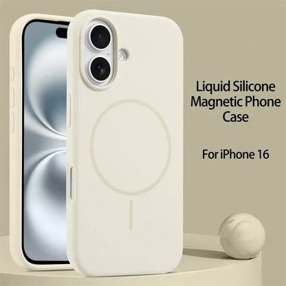Luxury Original Liquid Silicone For Magsafe Case For iPhone 17 16 15 14 13 12 11 Pro Max Magnetic Wireless Charging Soft Cover