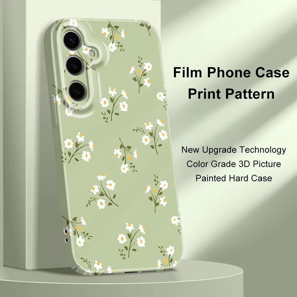 Sunshine Flower Phone Case For Samsung Galaxy S25 S24 S23 S22 S21 S20 Plus Ultra FE 5G Film Hard Cover