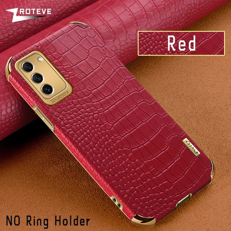 S25 Ultra Case ZROTEVE Crocodile Pattern Leather Cover For Samsung Galaxy S25 Edge S24 S23 FE S22 S21 Plus S24+ S25+ Phone Cases