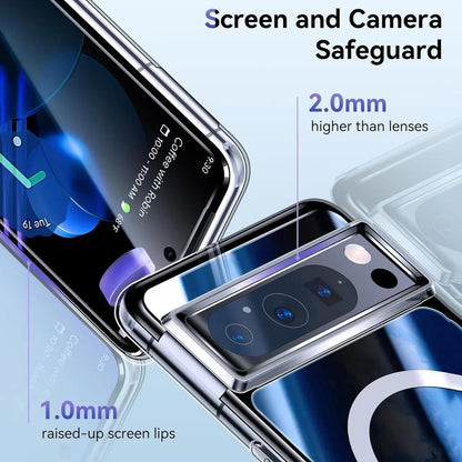 Strong Magnetic Wireless Charging Case For Google Pixel 9 11 Pro XL 9A 10A Pixel9 Pro 10 Pro XL 7 8 Pro Clear Shockproof Cover