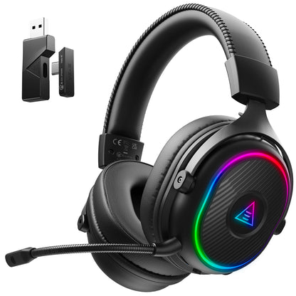 Oneodio EKSA MaKo BT Bluetooth Gaming Headset Over Ear 2.4GHz Wireless Headphones Gamer 20ms Low Latency With Mic for PC/PS4/PS5