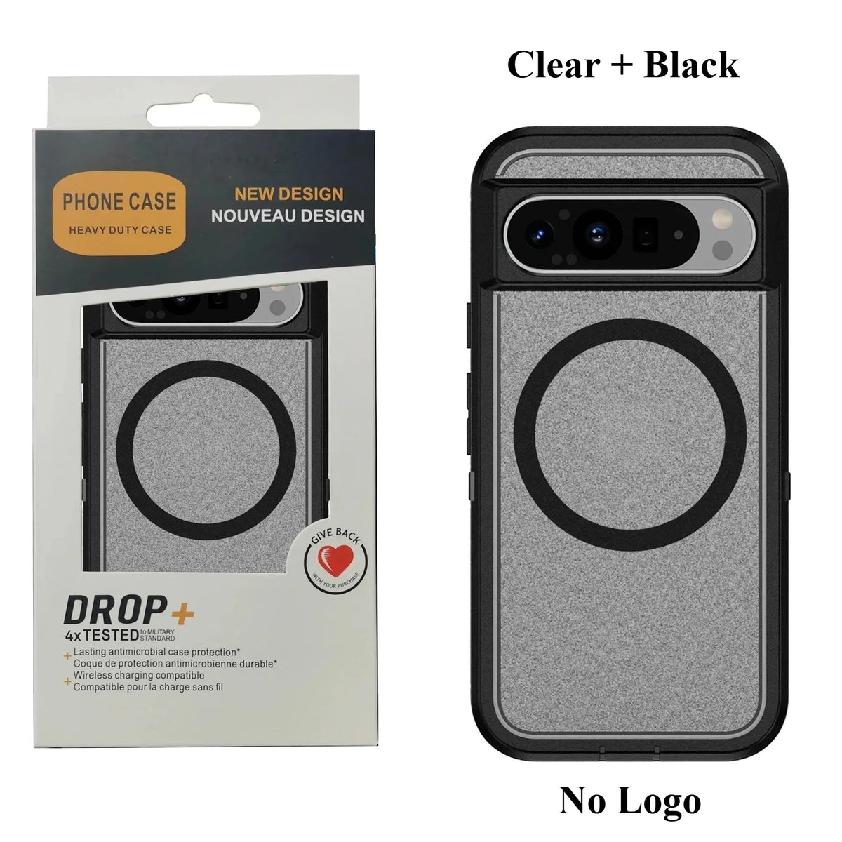 Heavy Armor Magnetic Wireless Charging Rugged Case For Google Pixel 10 9 Pro XL 8 A Pro PC+TPU Enhanced Shockproof Buffer Cover