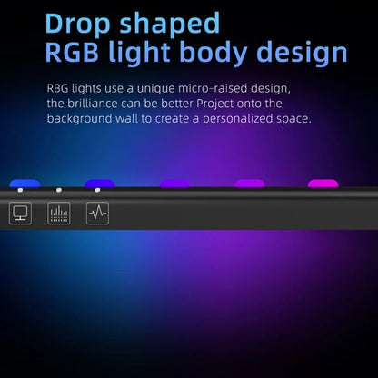 60cm Desk Lamp LED Light RGB Curved Straight Computer Monitor Screen Hanging Light Bar USB 3 Color Dimmable Reading Table Lamp