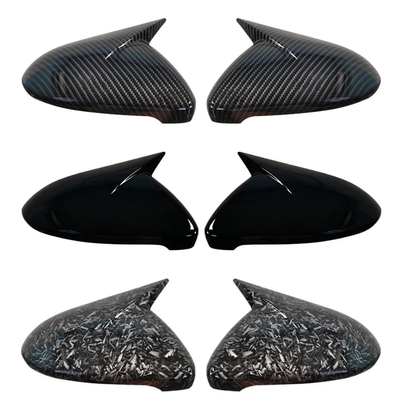 2x Carbon Look Side Wing Mirror Cover For VW For VW Golf 7 MK7 MK7.5 GTI R GTE GTD 2014-2019 Side Rear View Mirror Cap Cover