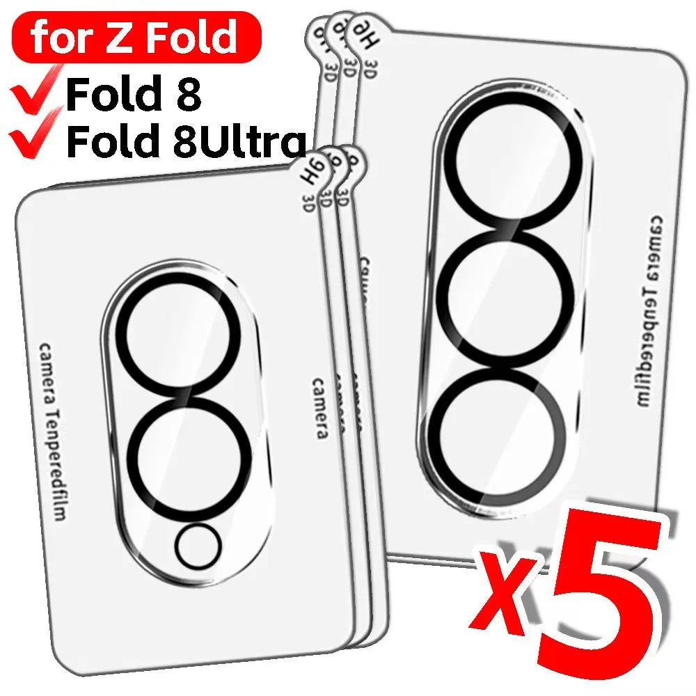 5-1Pcs Tempered Glass Camera Lens Film for Samsung Galaxy Z Fold 8 9H Anti-scratch Protective Film for Z Fold 8 Ultra Lens Film