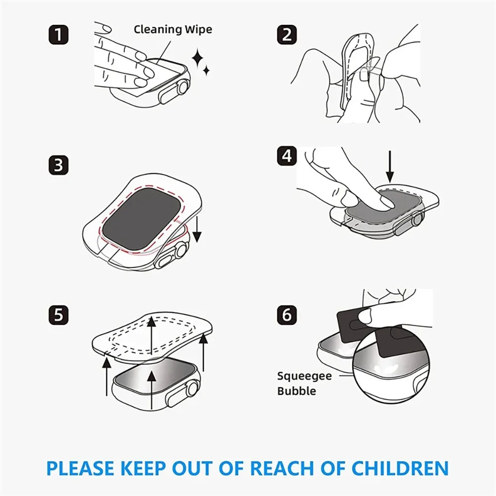5PCS Tempered Glass For Apple Watch Ultra 2 49mm Anti-Scratch Screen Protector iWatch Ultra Seconds installation Protective Film