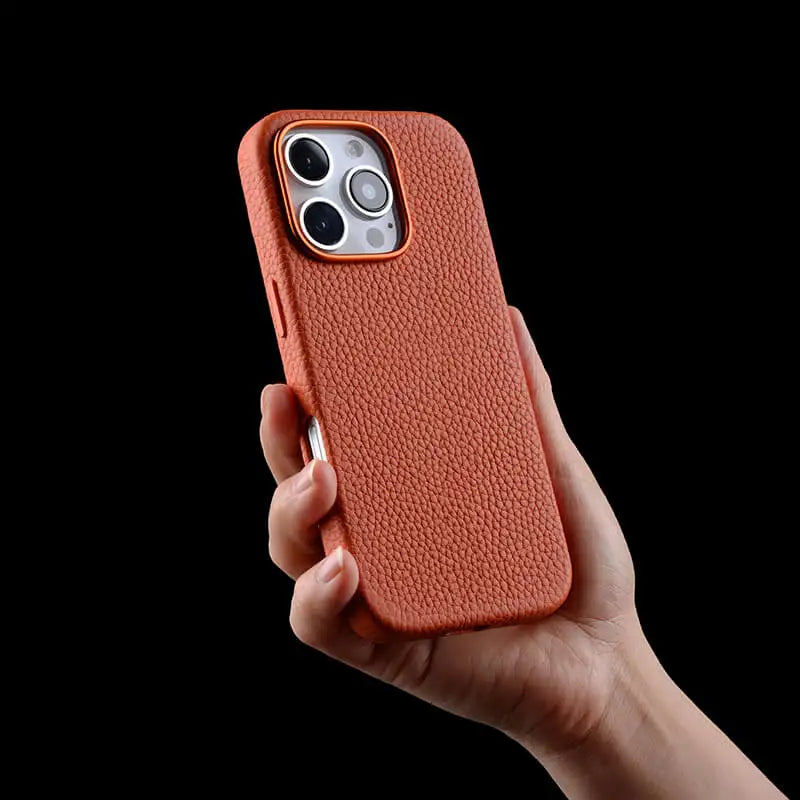 Melkco All-inclusive Genuine Leather Mobile Phone Case for IPhone 16 17 Plus with Magnetic Luxury Mobile Phone Protective Case