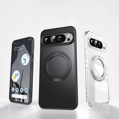 360°Rotating Stand Magnetic Phone Case For Google Pixel 10 9 Pro XL 8 7 Pro 9a 8a 7a Metal Folding Bracket Shockproof Cover