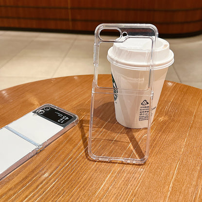Soft TPU Clear Phone Case For Samsung Galaxy Z Flip 8 7 6 5 4 5G Folding Silicone Cover For Samsung Z Flip8 Flip6 Flip5 Flip7 FE