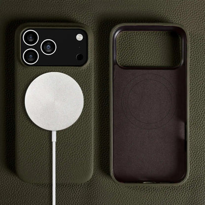 Luxury Magnetic Genuine Leather Case For iphone 17 Pro Max 16 15 14 13 12 11 for Magsafe Full Covered Phone Cases Back Cover