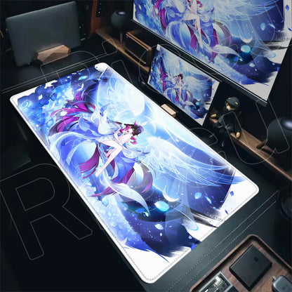 Kawaii Genshin Impact Columbina Mouse Pad Gaming Locking Animal Edge Big Computer Game Large Rubber Art Mousepad Laptop Desk Mat