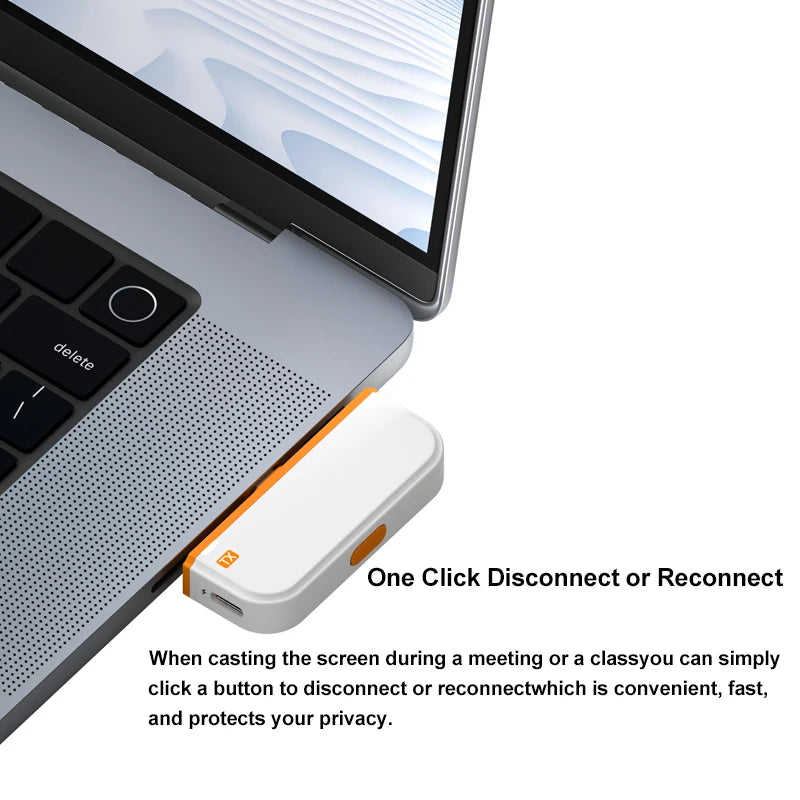 Type C to HDMI-Compatible Wireless Video Transmitter Receiver Kit Extender Adaptor TV Stick Dongle 50M for Laptop Phone Monitor