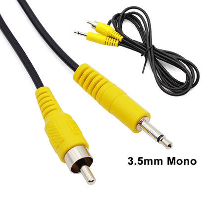 1.5M Aux Audio Cable 3.5mm Mono Male Plug Jack to Single RCA Male AV Audio Video Cable Connector Adapter for Laptop MP3/MP4