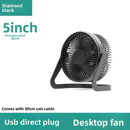5 6 8 Inch USB Powered Mini Desktop Fan Strong Wind Quiet Portable Table Cooling Fan For Office Bedroom Dorm Student Home Use