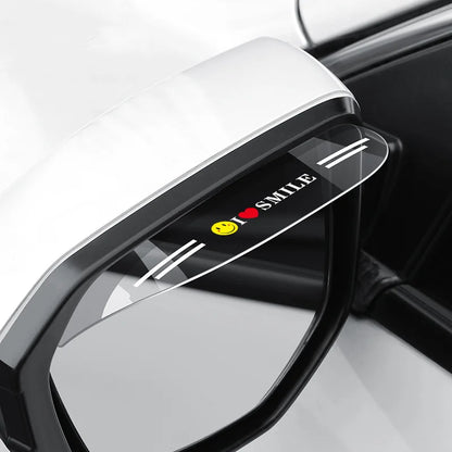 2Pcs Car Rearview Mirror Rain Cover Carbon Fiber Side Mirror Protector Waterproof Shield Rain Eyebrow Universal Auto Accessories