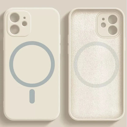 For Apple Magnetism Cover Original Liquid Silicone Magsafe Case Iphone 14 13 12 Mini 11 Pro Max X Xs Xr 7 8 Plus Se 202 Flocking