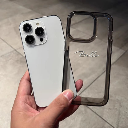 Personalized Clear Phone Cover Customized Name For iPhone18 17 16 15 14 13 12 11 Pro Max TPU Shockproof Transparent Back Case