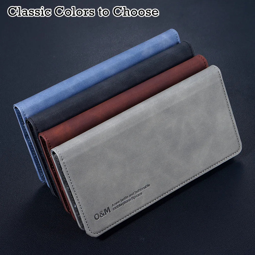 Leather Case For Samsung Galaxy A54 A15 A35 A55 A16 A36 A56 A17 S22 S23 S24 FE S25 Plus S26 Ultra Flip Wallet Cover Card Slot