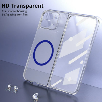 Magnet Adsorption with Tempered Glass Protector Case for Google Pixe 10 Pro Fold for Magsafe Wireless Charging Shockproof Cover