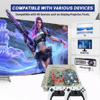 LZAKMR X9 Retro Game Console 1TB 70,000+ Games | 60+ Emulators | 4K HD Output | For WII PSP PS2 XBOX Plug & Play Home Game Box