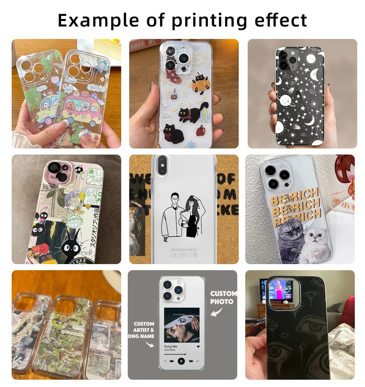 Customized Transparent Soft Phone Case for iPhone 17 16 15 14 13 12 Pro Max Plus Soft Cover Personalized Design DIY Photo