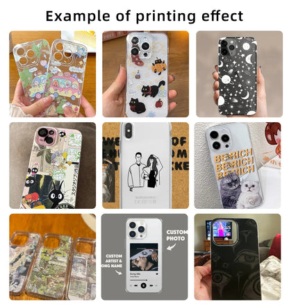 Customized Transparent Soft Phone Case for iPhone 17 16 15 14 13 12 Pro Max Plus Soft Cover Personalized Design DIY Photo