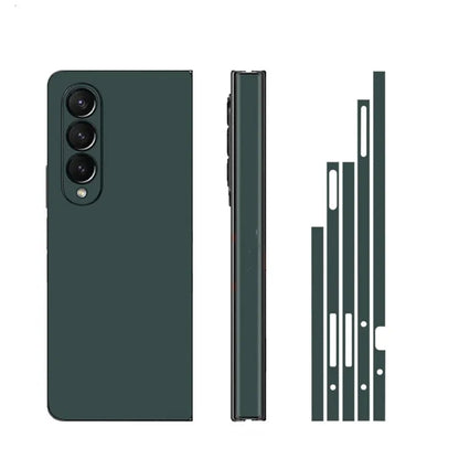 Plain Color Sticker for Samsung Galaxy Z Fold7 6 5 4 3 Back Screen Protector Hing Side Skin 3 in 1 Protective Film Fold4