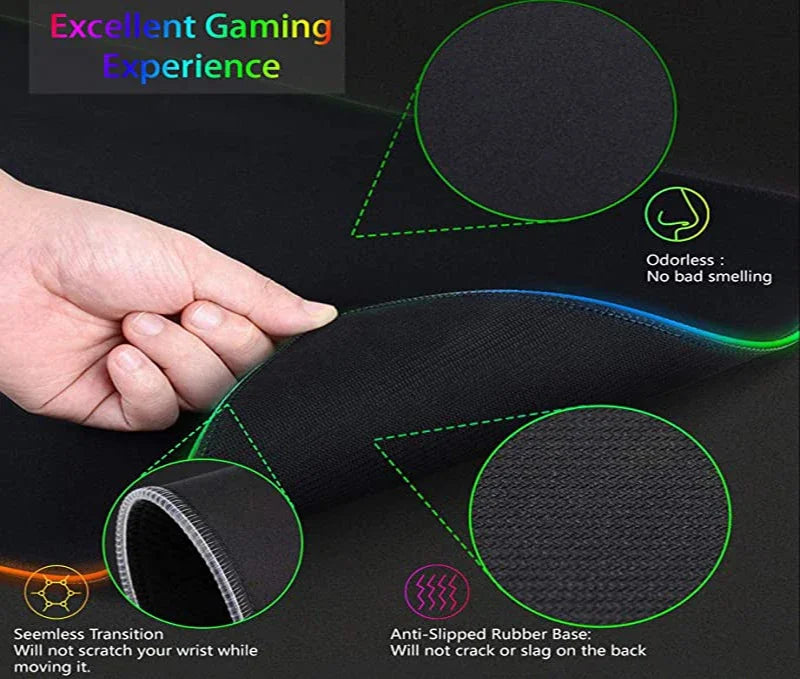 RGB HD XXL Mousepad Game Wuthering Waves Aemeath Mouse Pad Rug Desk Mat Computer Gaming PC Accessories Rubber Keyboard LED Mats