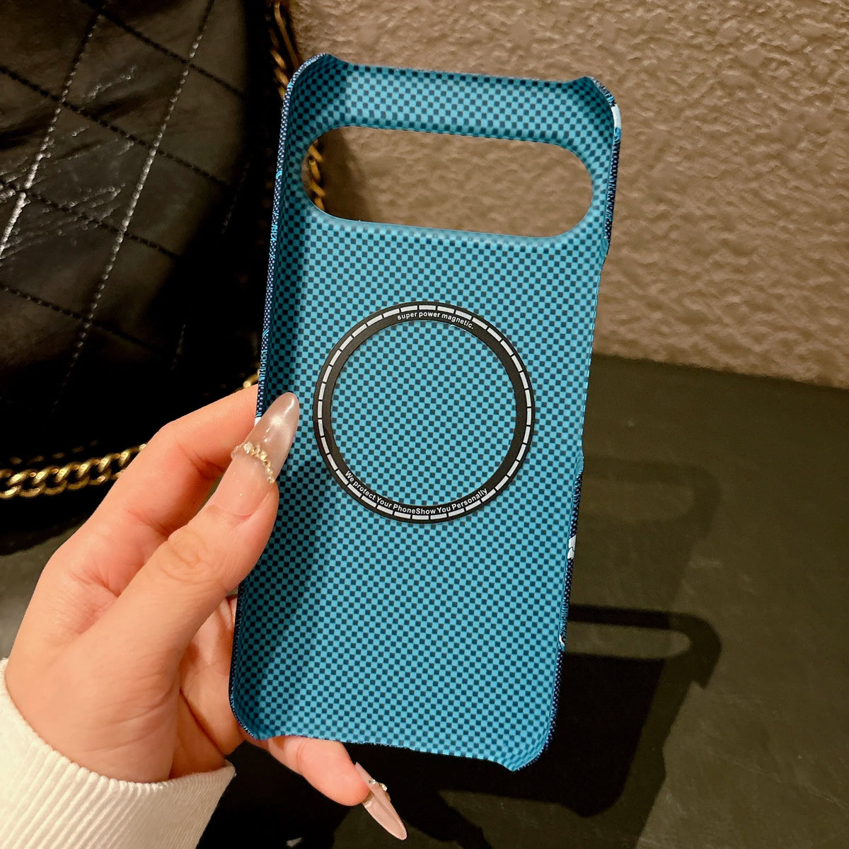 Frameless Kevlar Ocean Wave Texture Magnetic Case For Google Pixel 11 10 9 8 7 Pro XL 10 A For Magsafe Charge Plastic Hard Cover