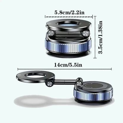 Magnetic Suction Cup Phone Mount for Magsafe 360° Adjustable Magnetic Car Phone Holder Pocket Size Foldable Car Mount