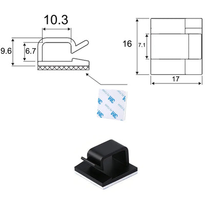 10Pcs Car Interior Auto Fastener Cable Organizer USB Winder Desktop Tidy Clips Management Wire Holder for Mouse Cord Accessories