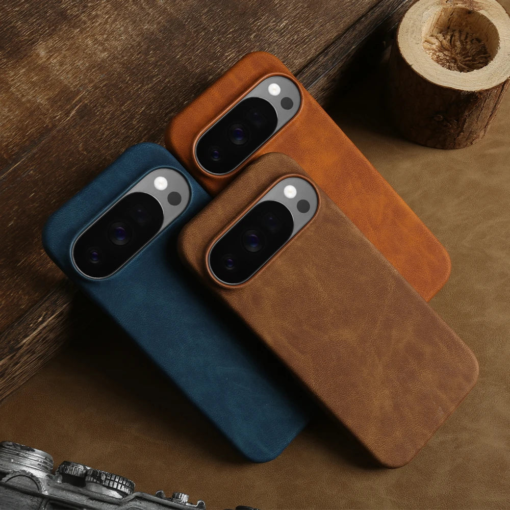 Luxury Leather Phone Case For Google Pixel 11 10 9 Pro XL 10A 9A 8 8A 7 7A 6 Pro Shockproof Back Cover Cases Funda Coque Shell