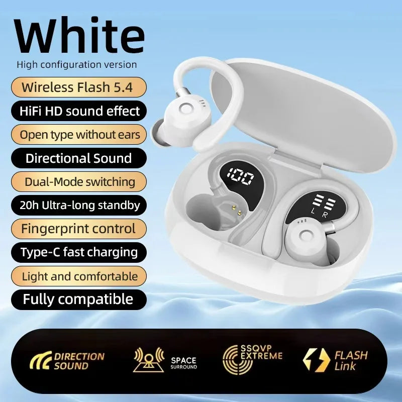 TWS Bluetooth Headphones, Dual Microphones, ENC Noise Cancellation, Touch Volume Control, Ultra-Long Battery Life