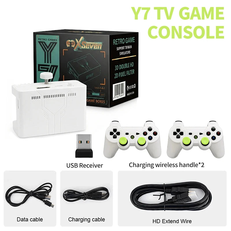 2026 New Coopreme Y7 X7 128G  Linux System 4K Video Game Console TV Box Wireless Controller Retro Game 10000+ Support PSP
