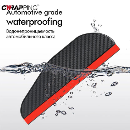 2Pcs Universal Car Rearview Mirror Rain Cover Carbon Fiber Side Mirror Protector Waterproof Shield Rain Eyebrow Car Accessories