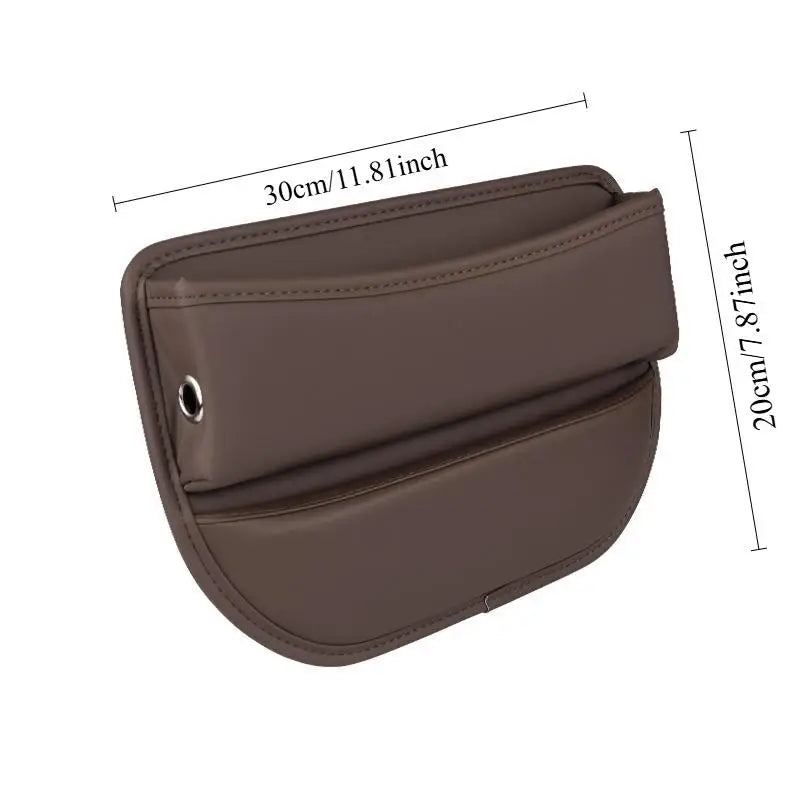 1Pc Leather Car Seat Gap Organizer Multifunction Console Crevice Filler Side Storage Box Interior Pocket