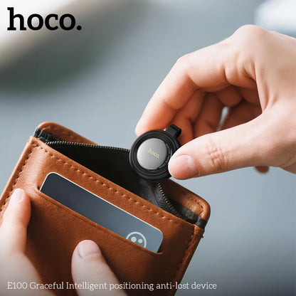 E100 Smart GPS Tracker Mini Tag Anti-Lost Device with Case for iOS Apple Find My App Car Key Pet Kids Locator Finder