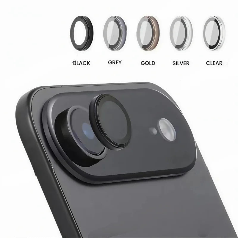 3D Metal Lens Protector Glass For iPhone 17 Pro 17Pro Max 17 Air Alloy Back Camera Ring Cover For iPhone 16 Pro 16 Pro Max Lens