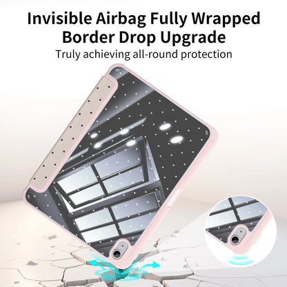 For iPad A16 Case 11th 10th Gen For IPad8 Case Air 11 M2/M3/M4 2026/2025 Smart Cover Magnetic Case Trifold Case Black Polka Dots