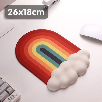 Rainbow Mouse Pad Wrist Rest for Computer Laptop Keyboard Desktop Pad Ergonomically Designed to Reduce Wrist Fatigue Mouse Pad
