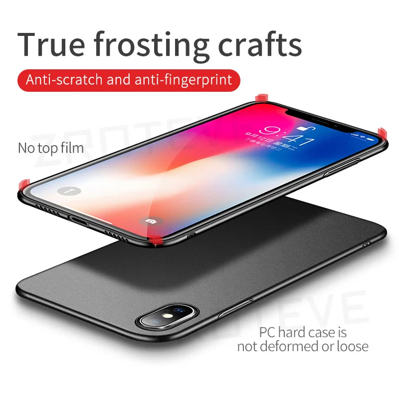 For iPhoneX Case ZROTEVE Luxury Ultra Thin Frosted Hard PC Cover For Apple iphone XR X S XS Max iPhonex 10 iPhone10 Phone Cases