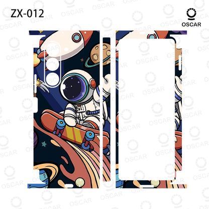 Colorful Anti-Scratch Stickers For Samsung Galaxy Z Fold 5 4 7 6 Fold5 Fold4 Protective Decal Skin Cover Back Film