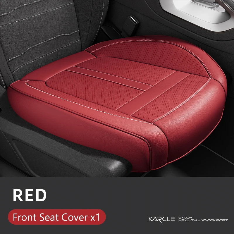 PU Leather Car Seat Cover Full Set 360°Surrounded Bottom Adjustable Back Seat Pad Waterproof Front Seat Cushion Car Accessories