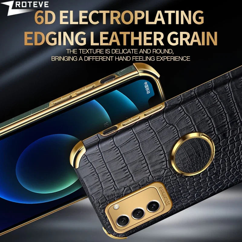 S25 Ultra Case ZROTEVE Crocodile Pattern Leather Cover For Samsung Galaxy S25 Edge S24 S23 FE S22 S21 Plus S24+ S25+ Phone Cases