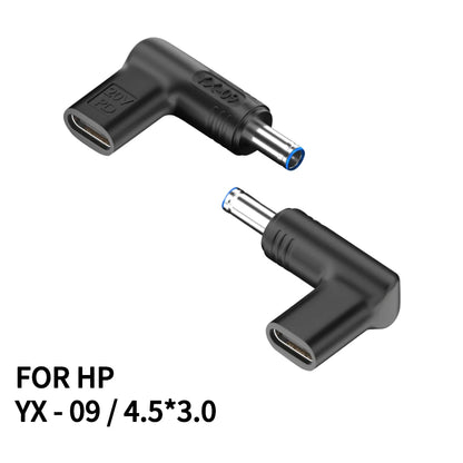 Laptop Power Adapter Connector Dc Plug USB Type C Female to Universal Male Jack Converter for Hp Dell Asus Acer Lenovo Notebook