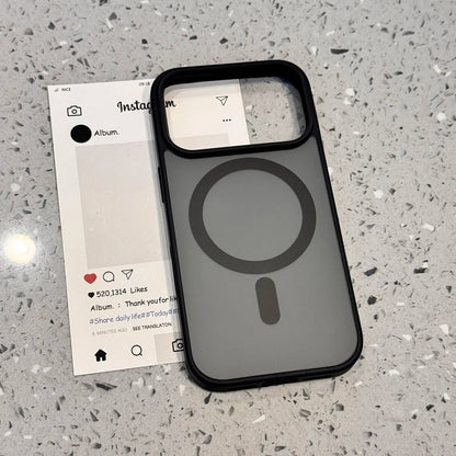 Luxury Matte Soft Bumper Hybrid Case for iPhone 17 16  14 15 13Pro Max For Magsafe Magnetic Armor Skin Cover
