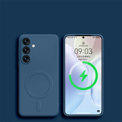 Original Liquid Silicone Magnetic Wireless Charge Case For Samsung Galaxy S26 S25 S24 S23 S22 Ultra For Magsafe Shockproof Cover