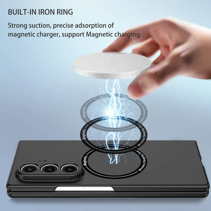 Anti-Fingerprint Plain Black Case for Samsung Galaxy Z Fold 8 Ultra 5G Fold8 Fold7 Fold 7 6 5 4 3 Fold6 Fold5 Fold4 Fold3